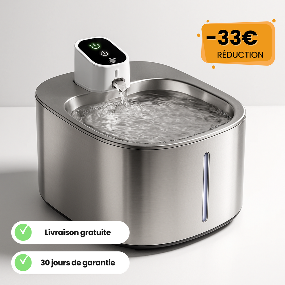 Fontaine Sans Fil: La Solution Vétérinaire Anti-Déshydratation en Inox !