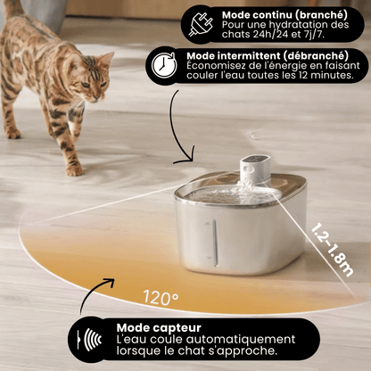 Fontaine Sans Fil: La Solution Vétérinaire Anti-Déshydratation en Inox !