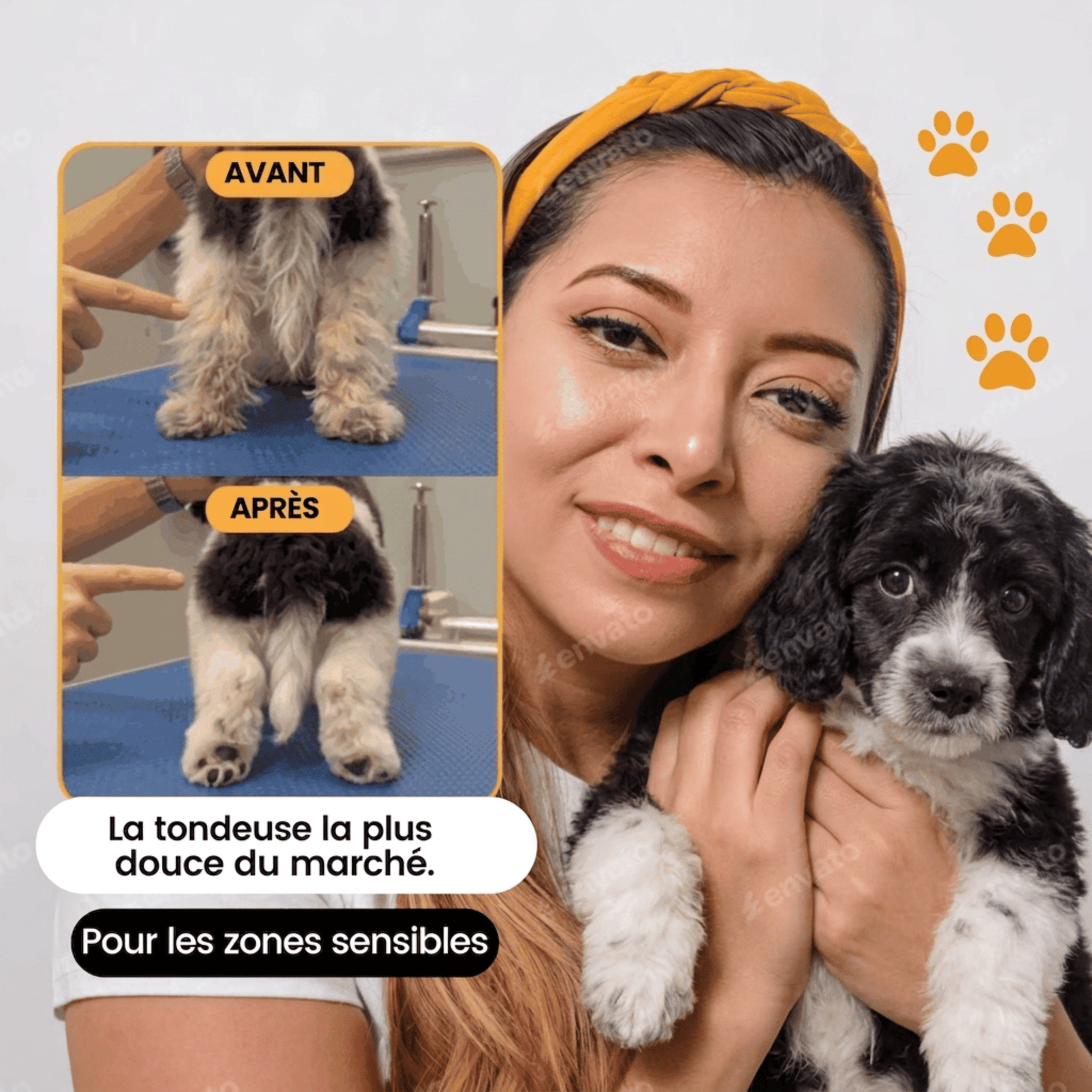 Tondeuse chien lames Safe-Touch