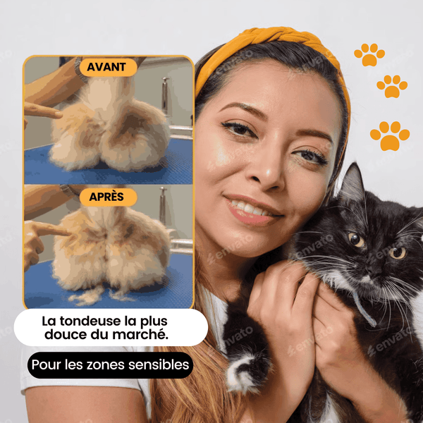 Démonstration de toilettage des zones sensibles