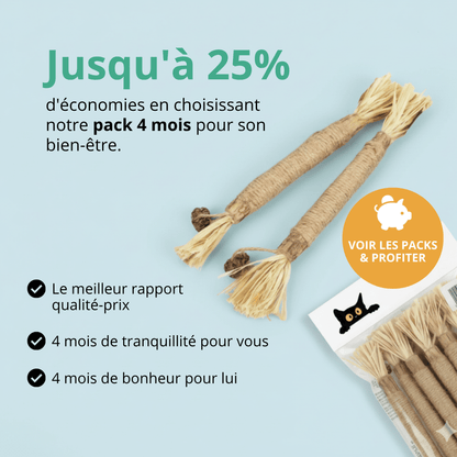 Bâtonnet GrosMatou — Le soin dentaire 100% naturel pour votre chat