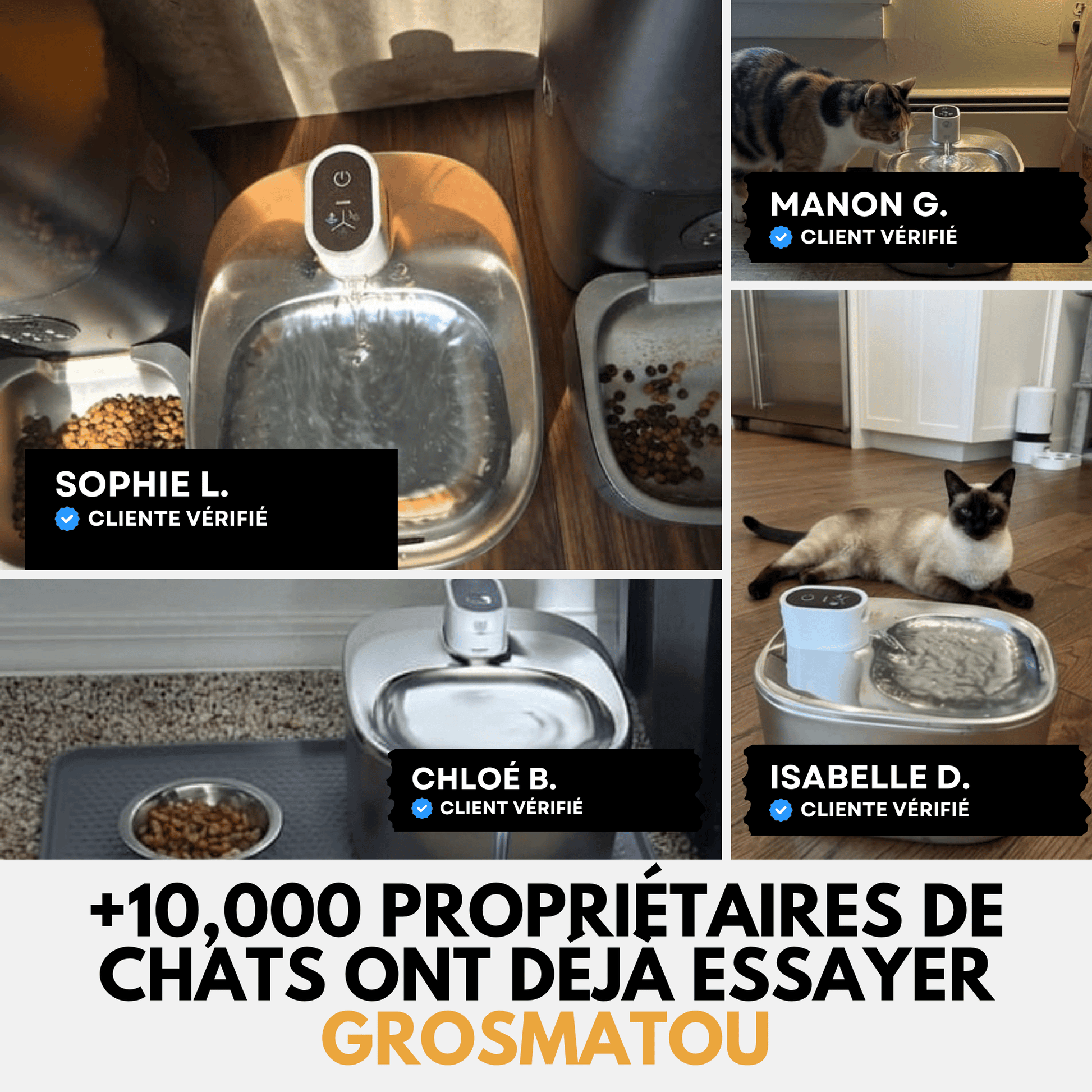 Fontaine Sans Fil 4L Acier Inox Premium