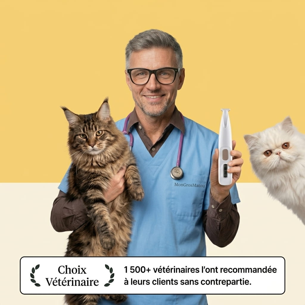 FurVexa™ tondeuse silencieuse anti-nœuds pour chat