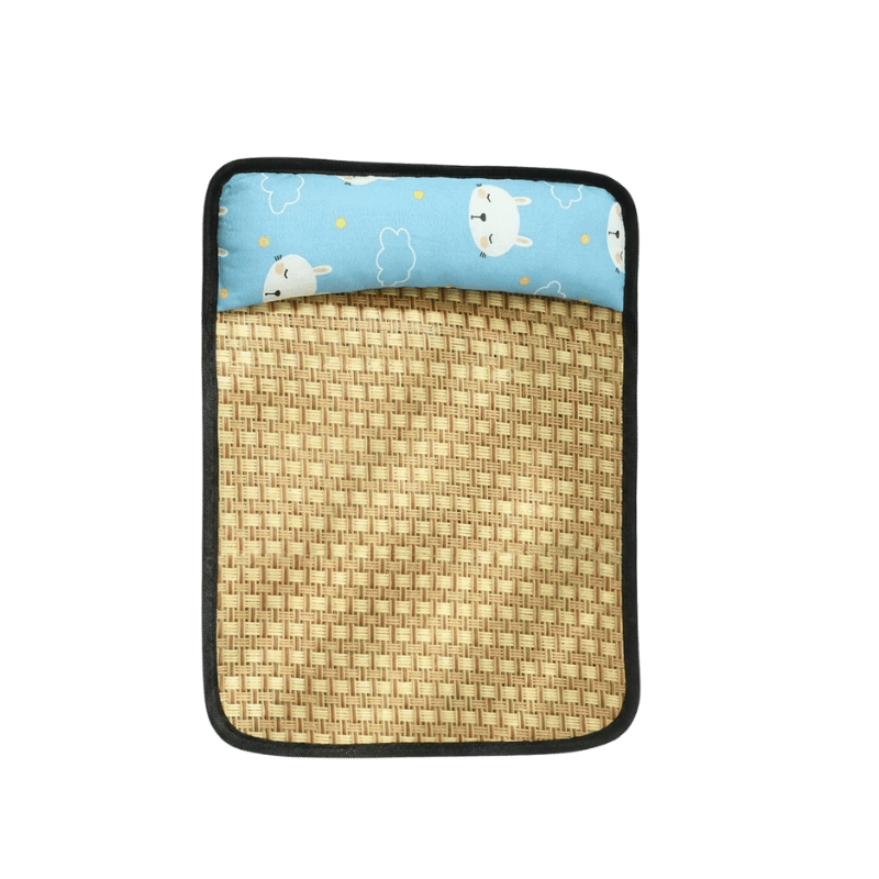 Tapis Rafraîchissant Chat — Confort Été Sans Gel & Antidérapant — Large / Bleu