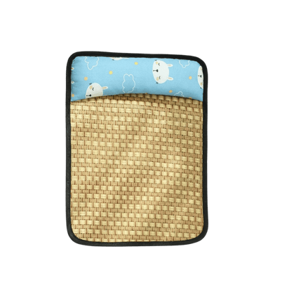 Tapis Rafraîchissant Chat — Confort Été Sans Gel & Antidérapant — Large / Bleu