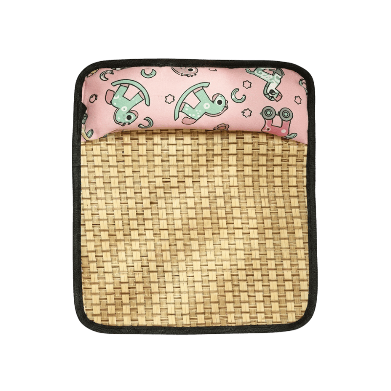 Tapis Rafraîchissant Chat — Confort Été Sans Gel & Antidérapant — Large / Rose