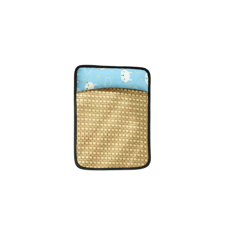 Tapis Rafraîchissant Chat — Confort Été Sans Gel & Antidérapant — Petit / Bleu